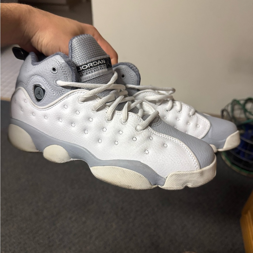 Jordan Classic White and Gray Sneakers